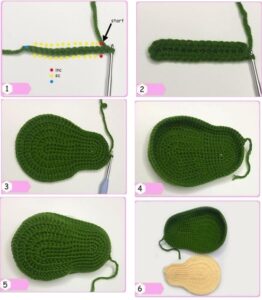 free avocado crochet pattern