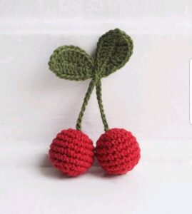 free crochet cherry