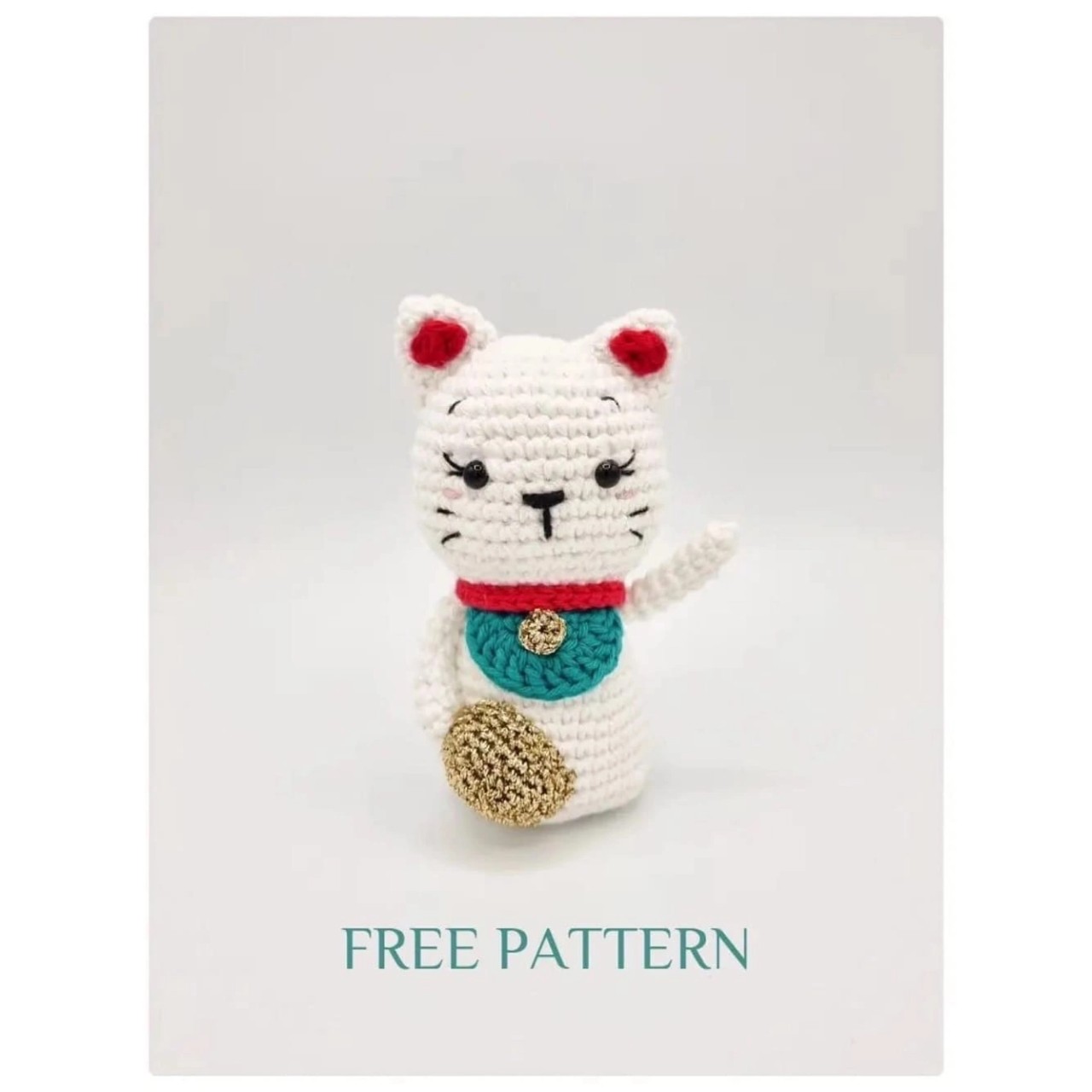 Lucky Cat crochet pattern 1000+ Free Crochet Patterns