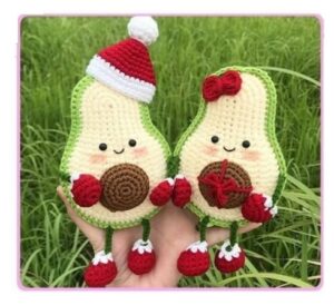 free christmas avocado crochet pattern
