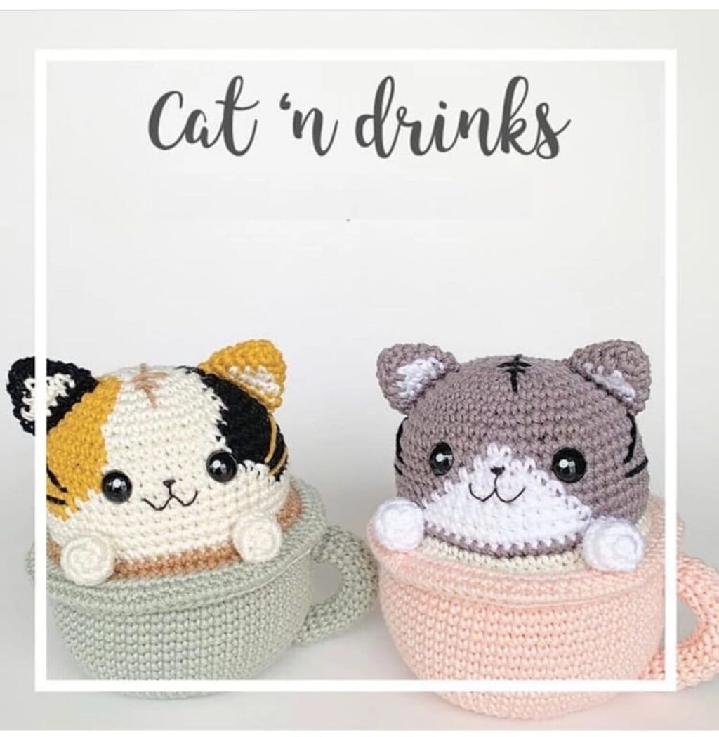 cat'n drinks crochet pattern