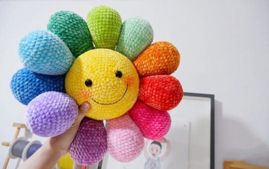 rainbow flower crochet pattern