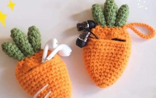 carrot earphone bag crochet pattern