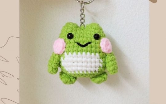 Cute frog keychain pattern