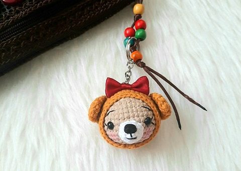 bear keychain crochet pattern