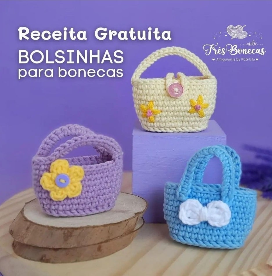 pouches for dolls crochet pattern