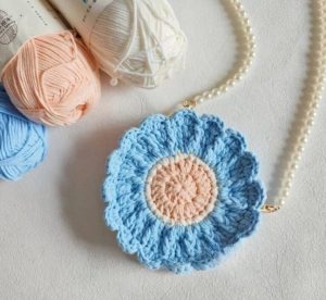 blue chrysanthemum bag crochet pattern