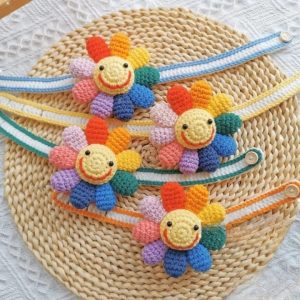 tiny rainbow flower crochet pattern