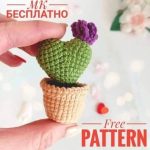Cactus pot crochet pattern