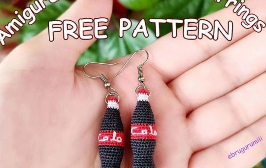 Coca cola bottle earring crochet pattern