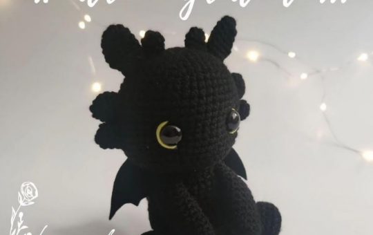 Toothless black Dragon crochet pattern