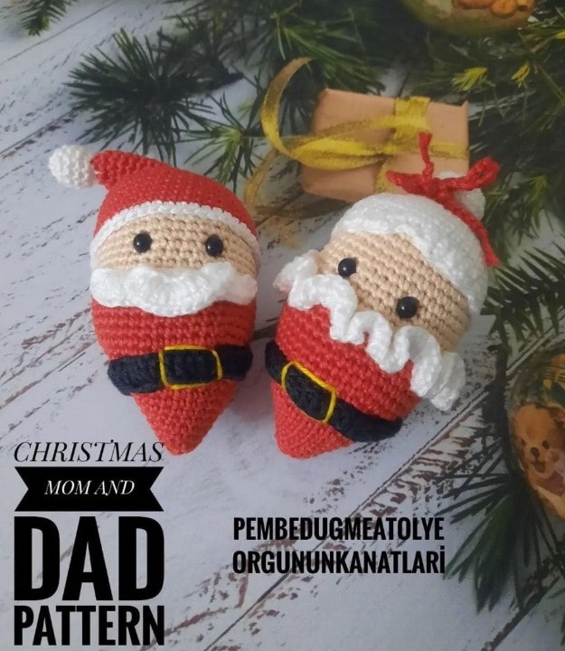 Christmas Mom and Dad crochet pattern