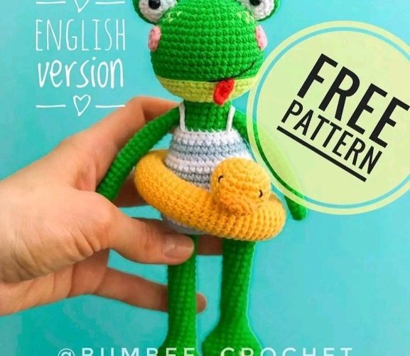 swimming Frog crochet pattern