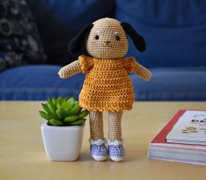 the Dog wearing a dress crochet pattern