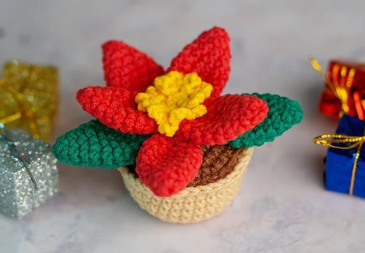 small flower pot crochet pattern