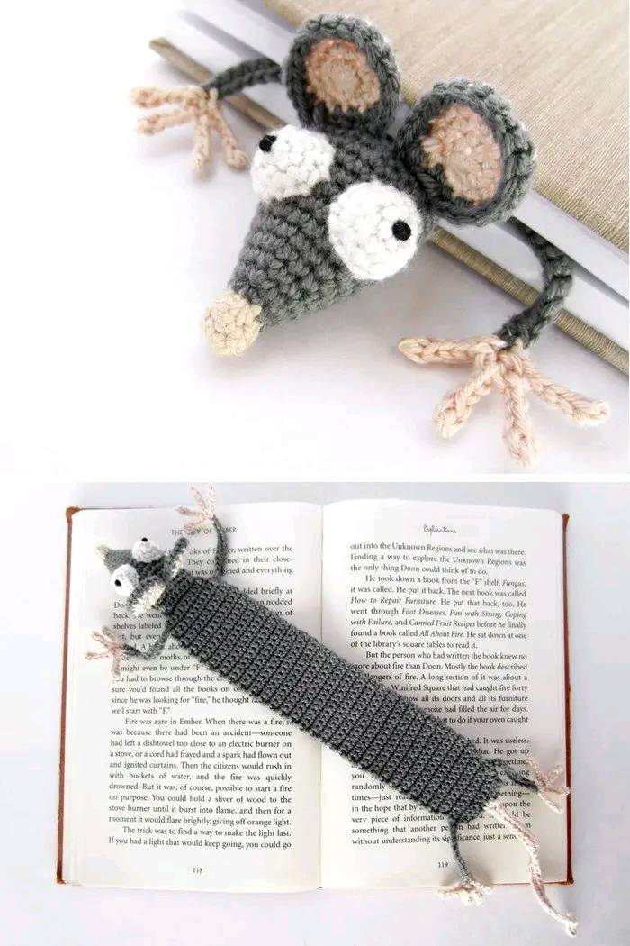 Amigurumi Mouse bookmark pattern