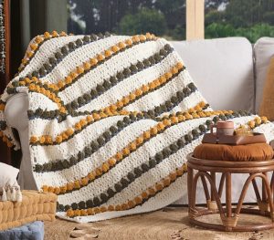 Tulip stitch crochet blanket