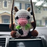 Cow sitting in a hammock crochet pattern