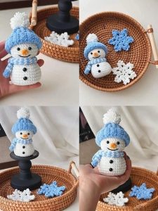 Crochet Christmas snowman pattern