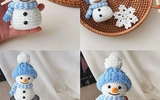 Crochet Christmas snowman pattern
