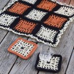 Crochet Spiderweb coasters Halloween