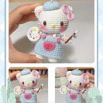 Hello Kitty artist crochet pattern