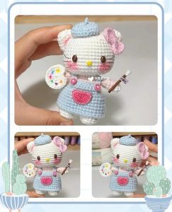 Hello Kitty artist crochet pattern