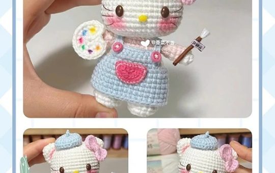 Hello Kitty artist crochet pattern