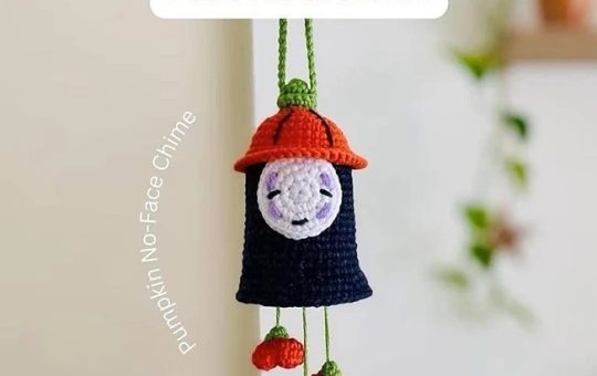 Pumpkin no-face chime crochet pattern