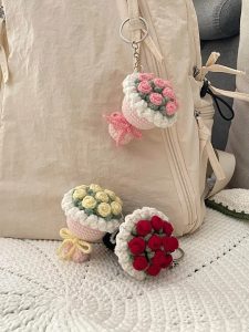 Rose Bouquet keychain pattern