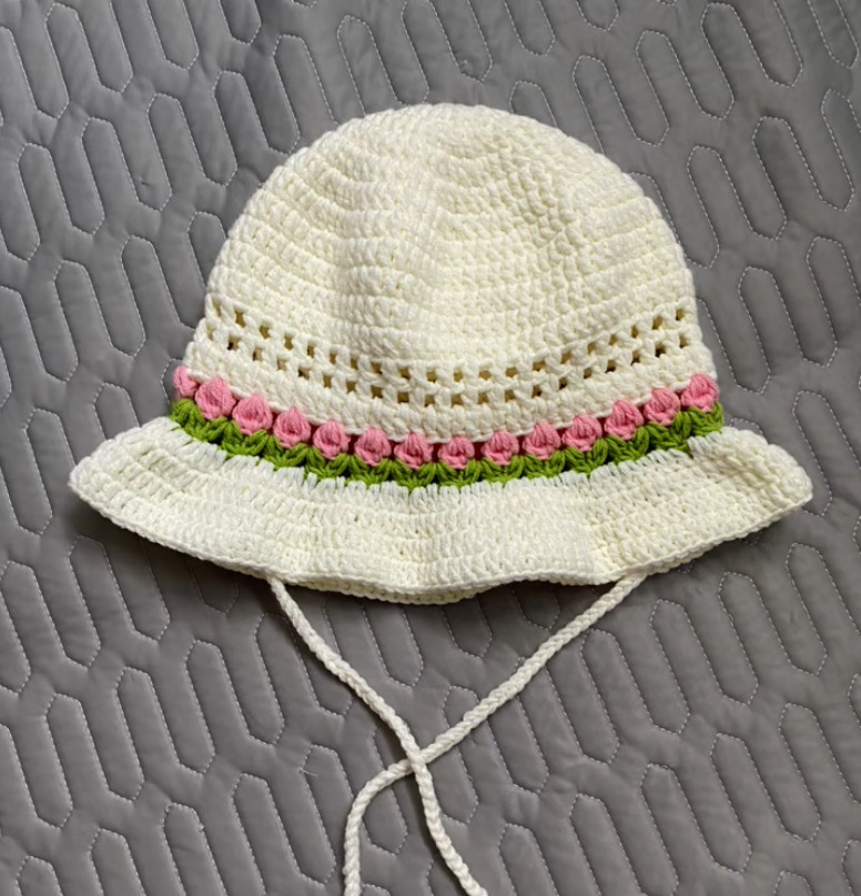 Crochet Tulip bucket hat