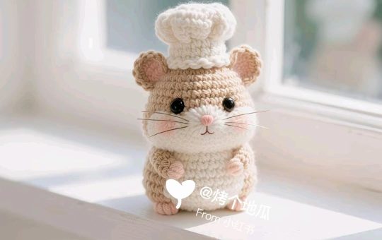 Mouse chef crochet pattern