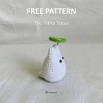 Free tiny white Totoro pattern