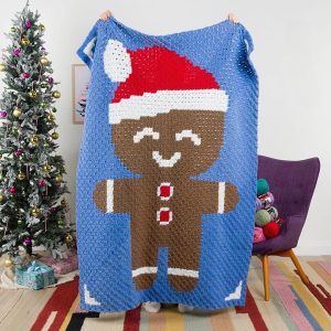 Gingerbread crochet blanket