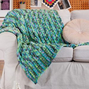 brick lane green crochet blanket