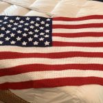 Free crochet American flag blanket