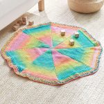 Free tunisian crochet carousel baby blanket pattern