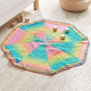tunisian crochet carousel baby blanket pattern