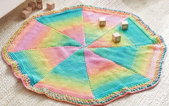 tunisian crochet carousel baby blanket pattern