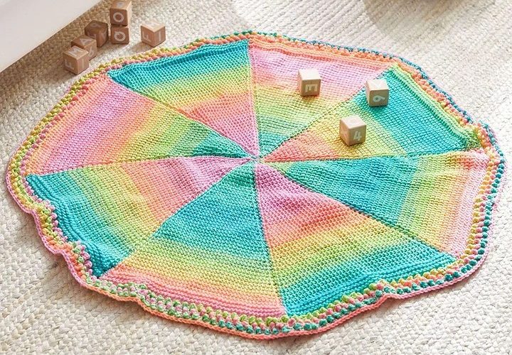 tunisian crochet carousel baby blanket pattern