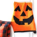 Halloween pumpkin crochet blanket (easy)