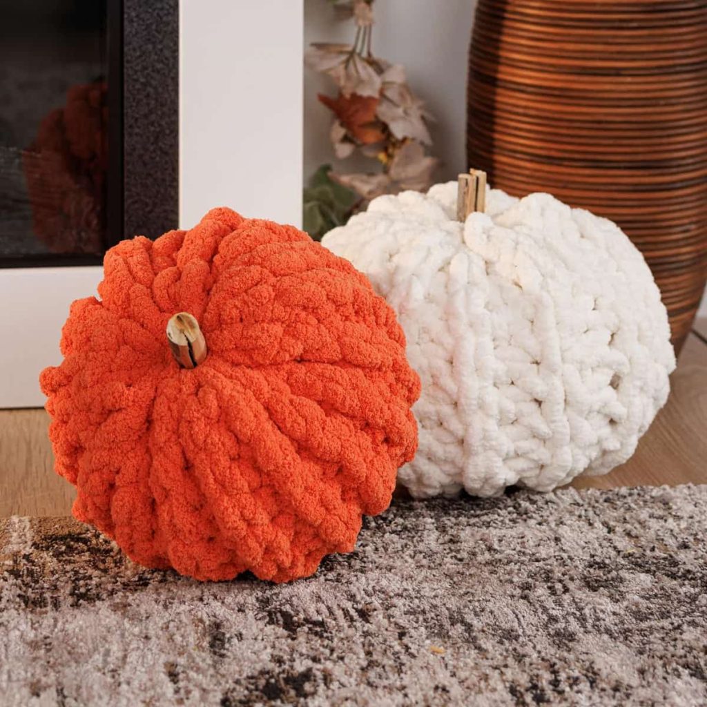 extra thick finger crochet Pumpkin pattern