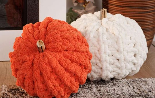 extra thick finger crochet Pumpkin pattern